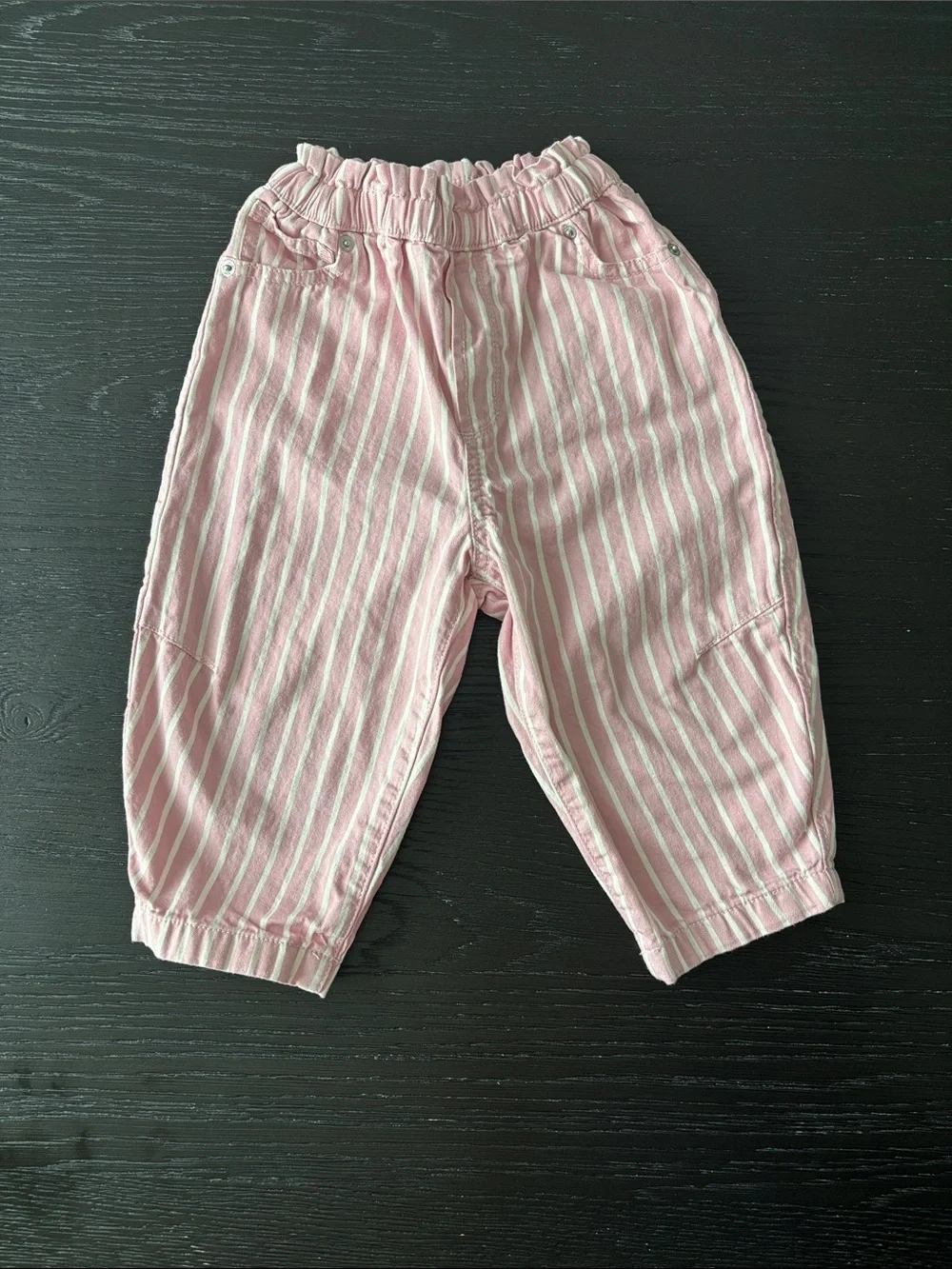 Baby Gap Stripe Pull-On Barrel Jeans